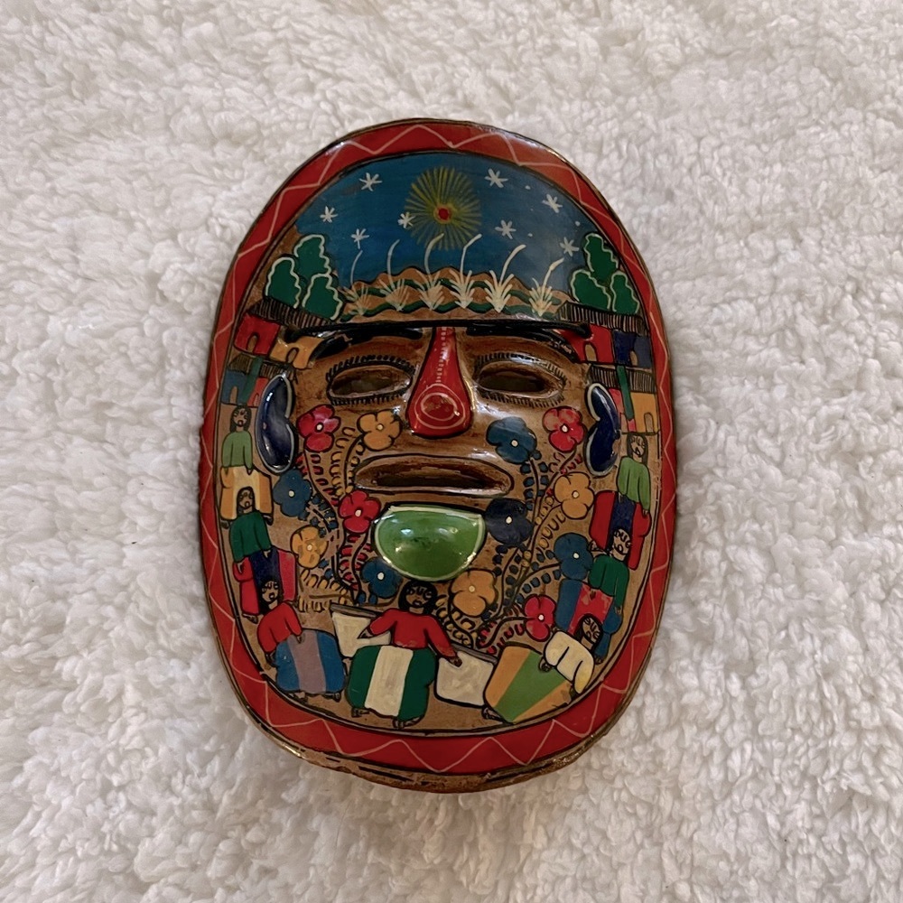 Vibrant Clay Mask Wall Art